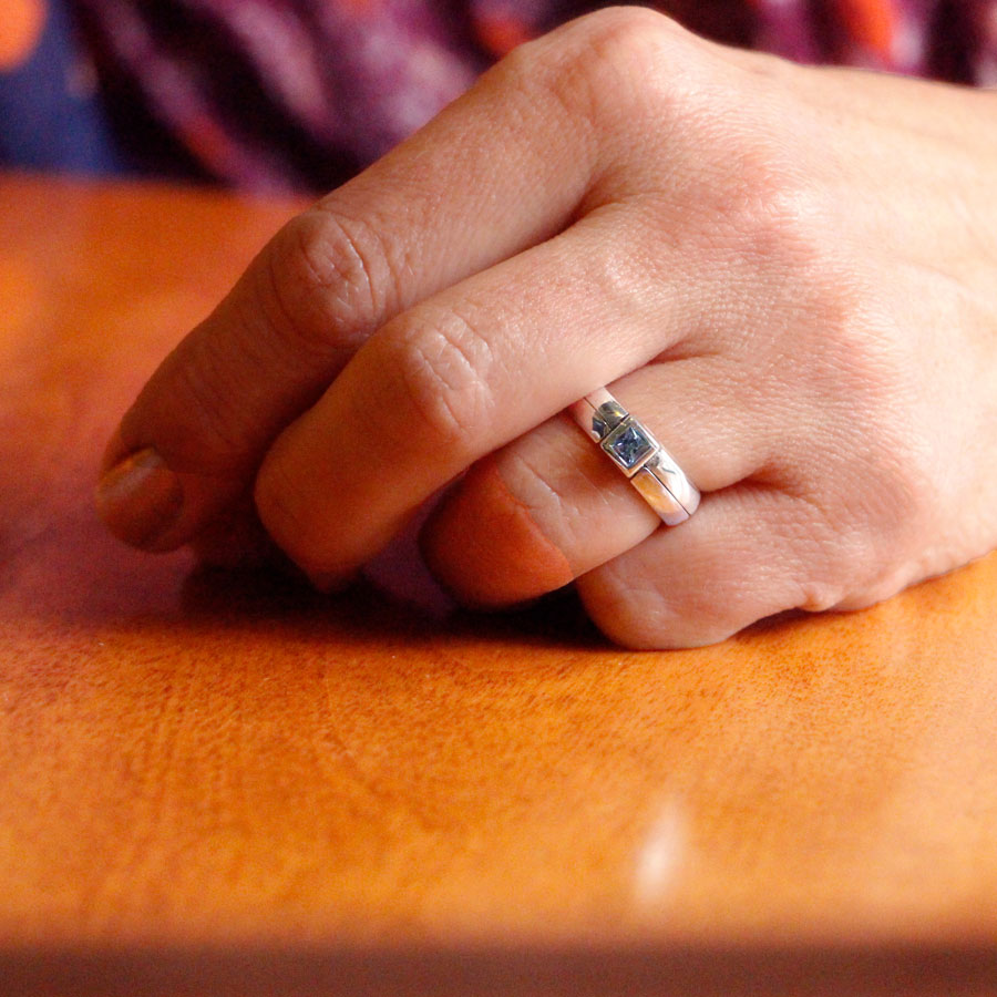 Sterling Silver and Gemstone Takohl Treasure Ring