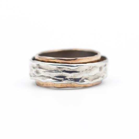 Sterling Silver and Rose Gold Plated Ring