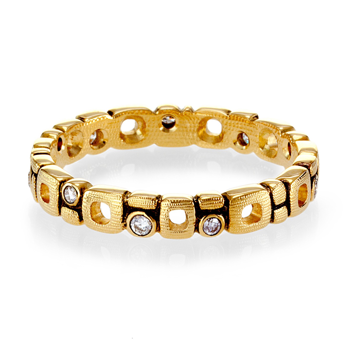 Alex Sepkus 18K Yellow Gold Diamond Micro Windows Eternity Band