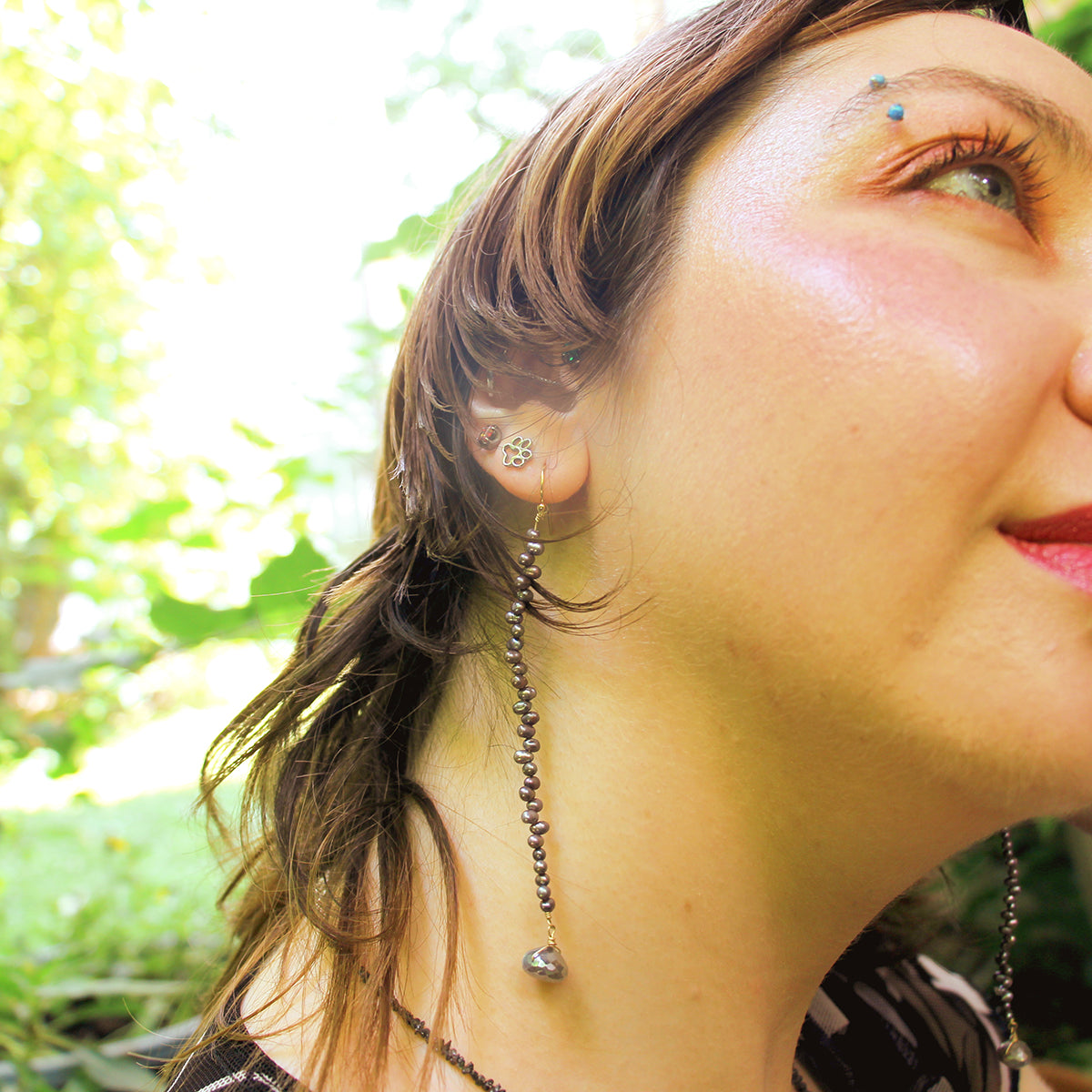 MOROKA Freshwater Pearl and Labradorite Earrings