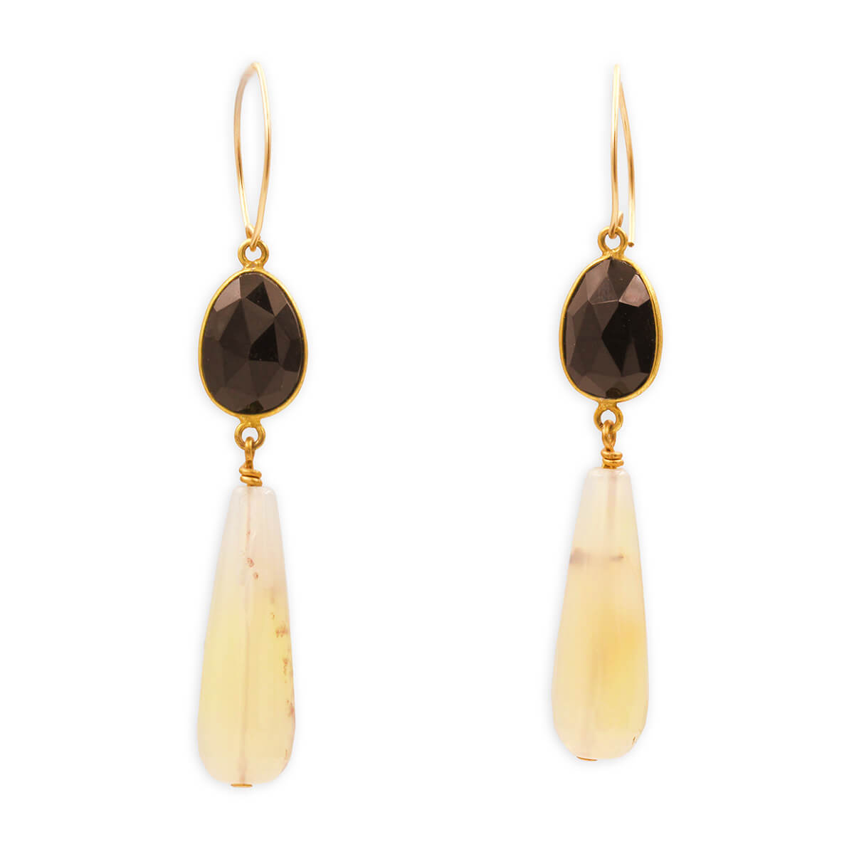MOROKA Agate and Black Onyx Earrings