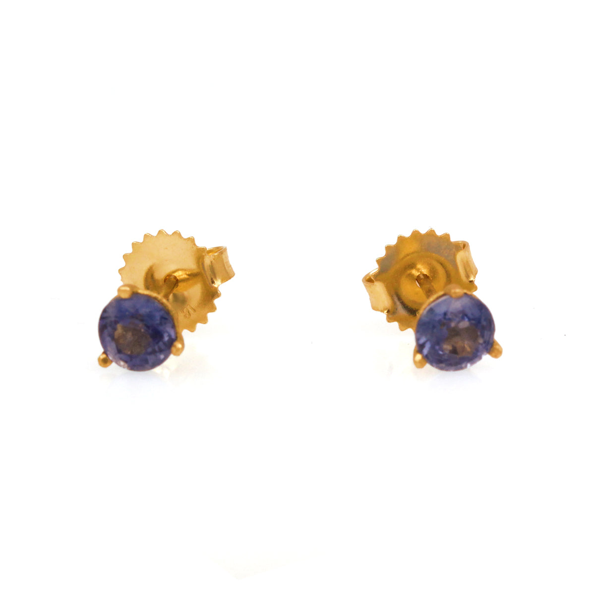 Huron Goldworks 18K Yellow Gold Kyanite Martini Studs