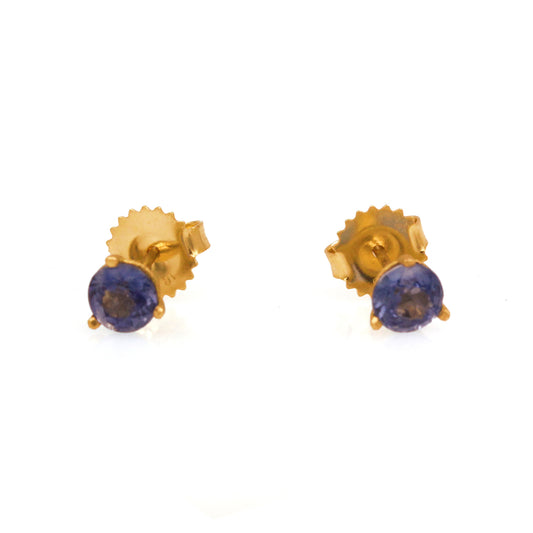 Huron Goldworks 18K Yellow Gold Kyanite Martini Studs
