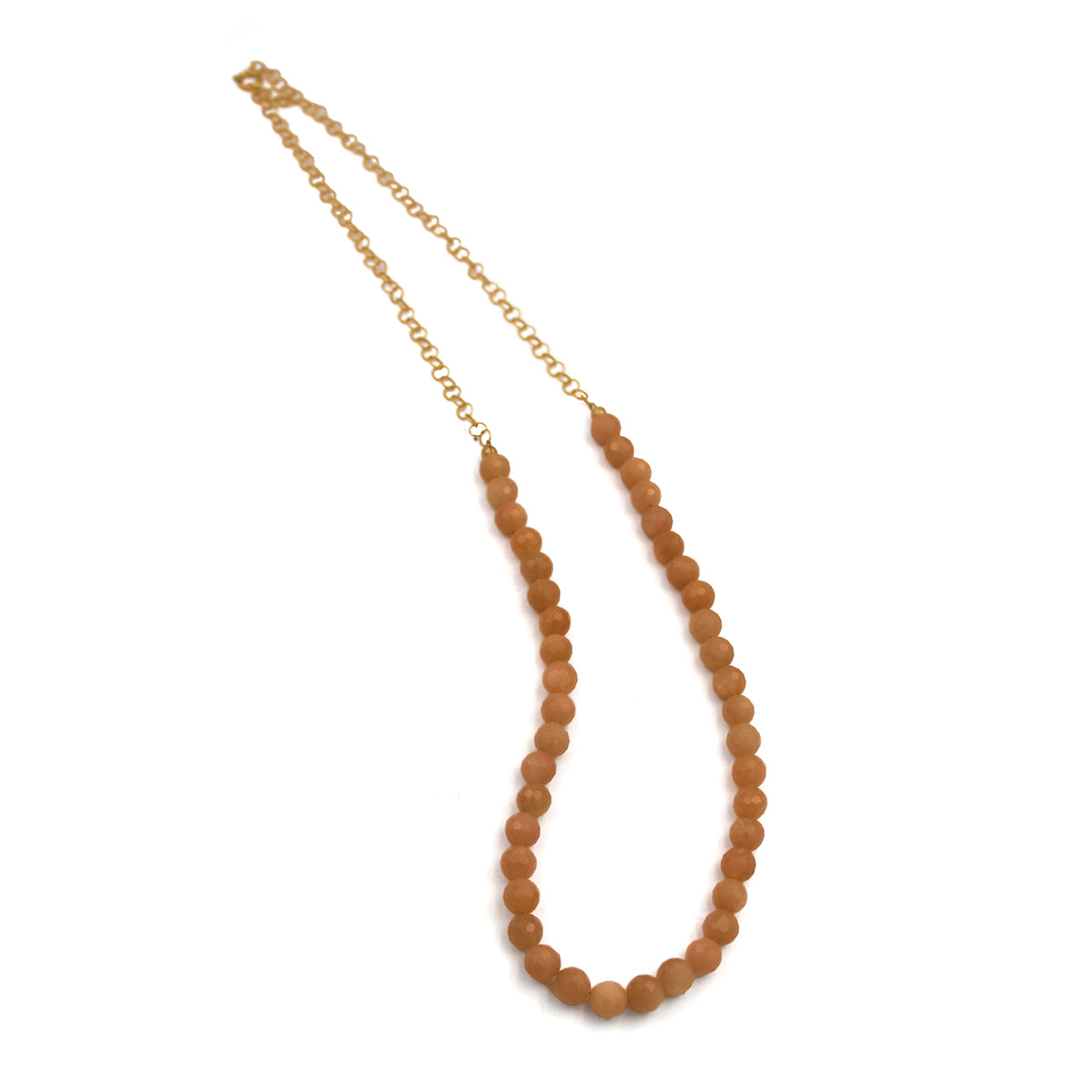 Huron Goldworks ‘50/50’ 14K Gold Fill and Blush Moonstone Necklace