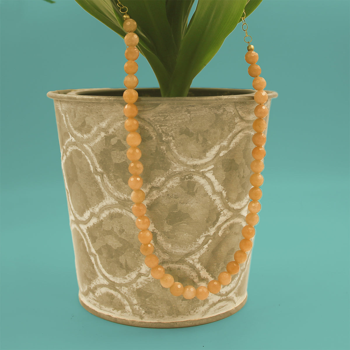 Huron Goldworks ‘50/50’ 14K Gold Fill and Blush Moonstone Necklace
