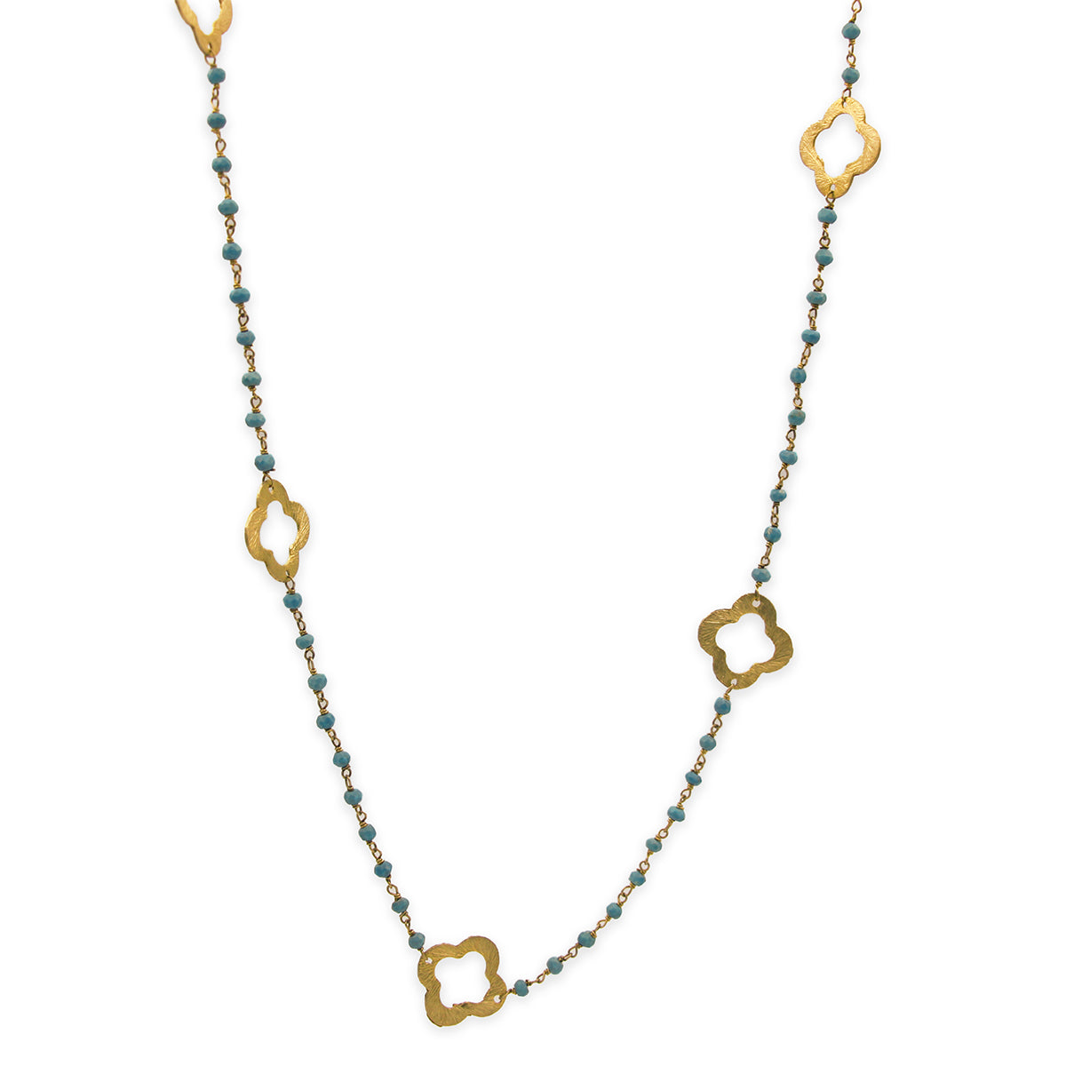 MOROKA Turquoise Bead and Flower Chain – Abracadabra Jewelry