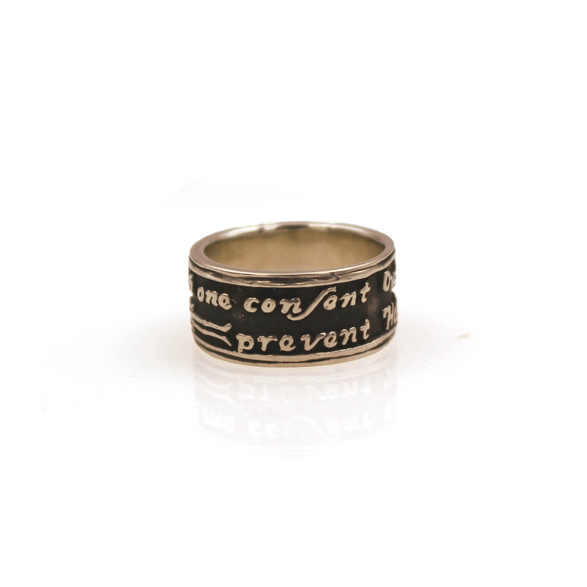 Sterling Silver Modern ‘Poesy’ Band