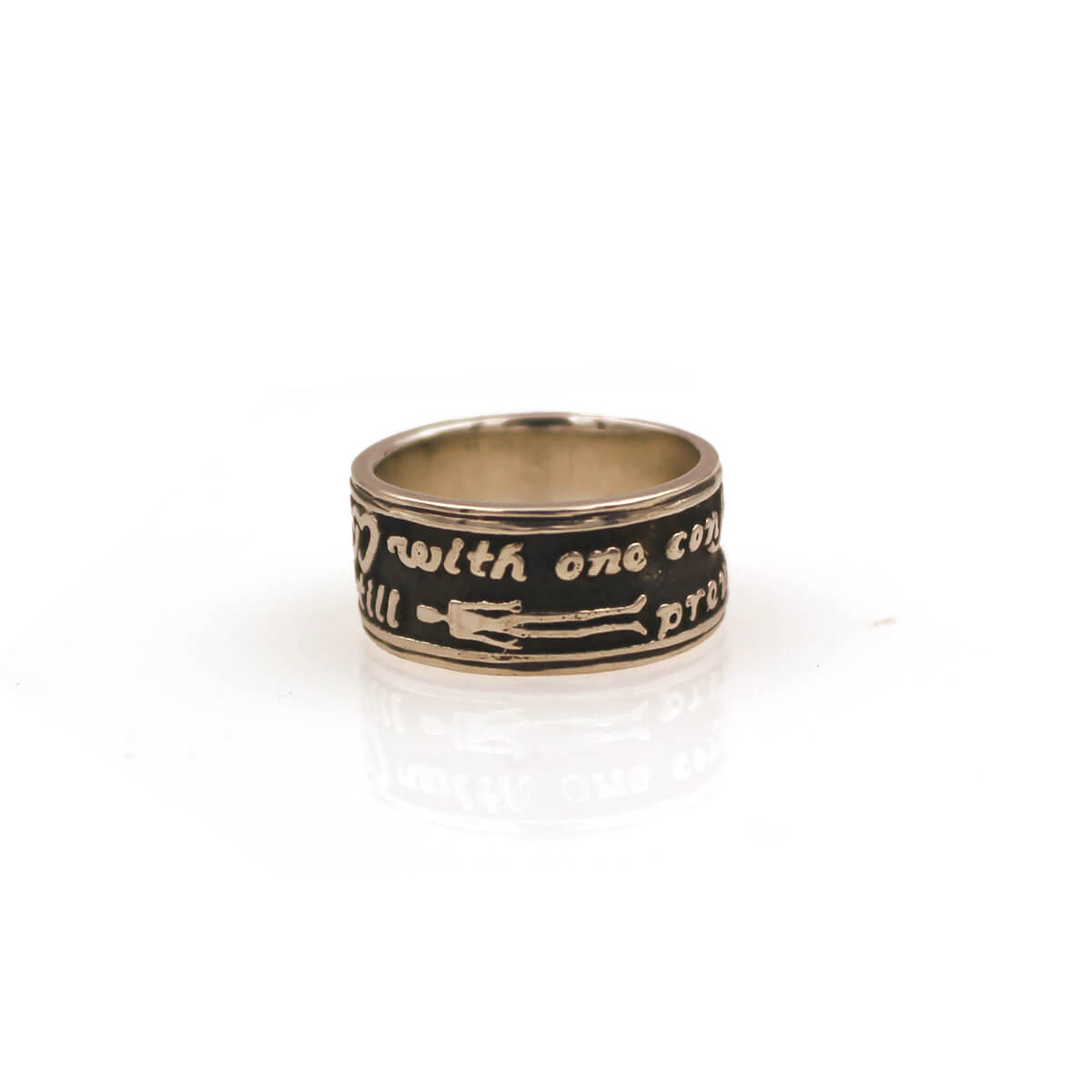 Sterling Silver Modern ‘Poesy’ Band