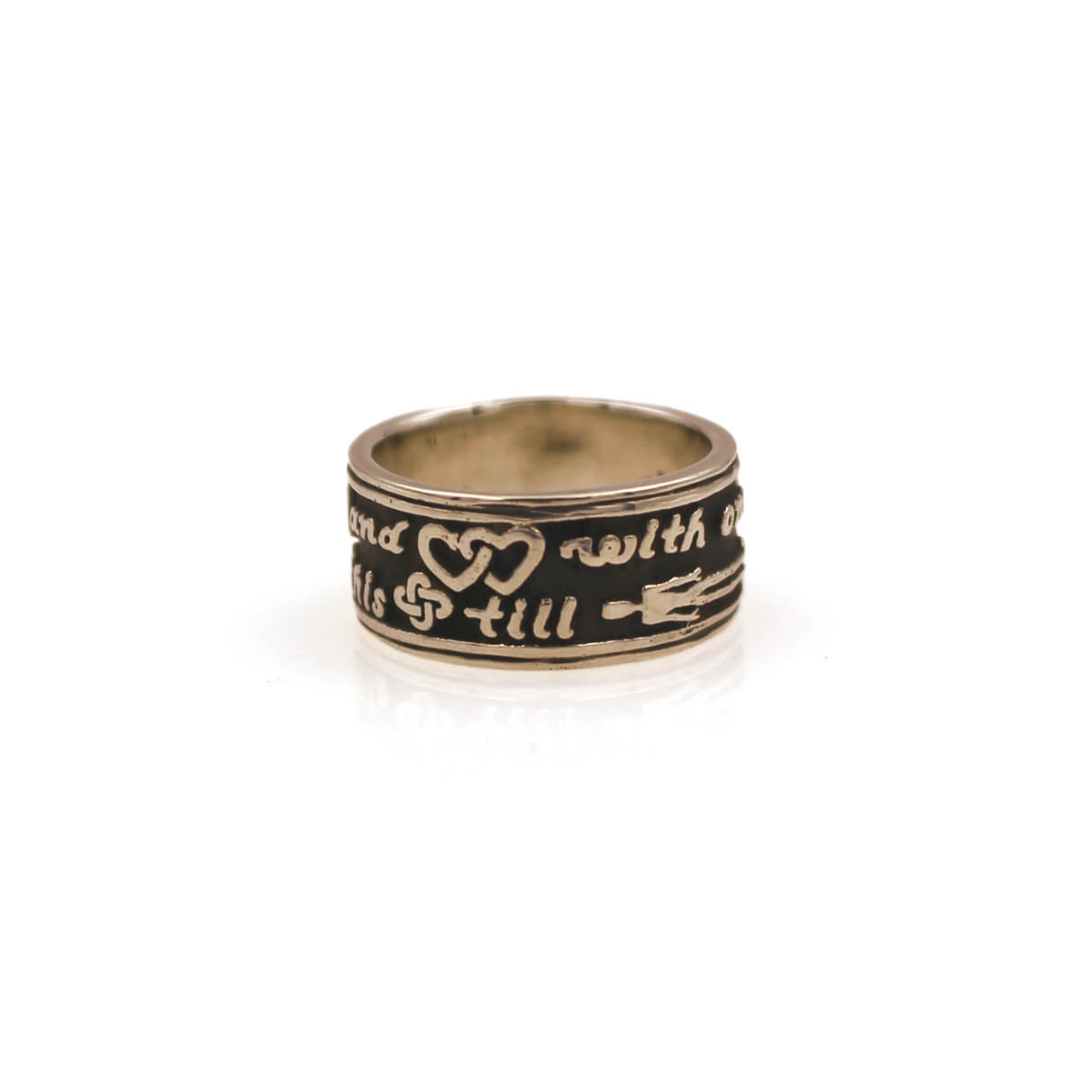 Sterling Silver Modern ‘Poesy’ Band