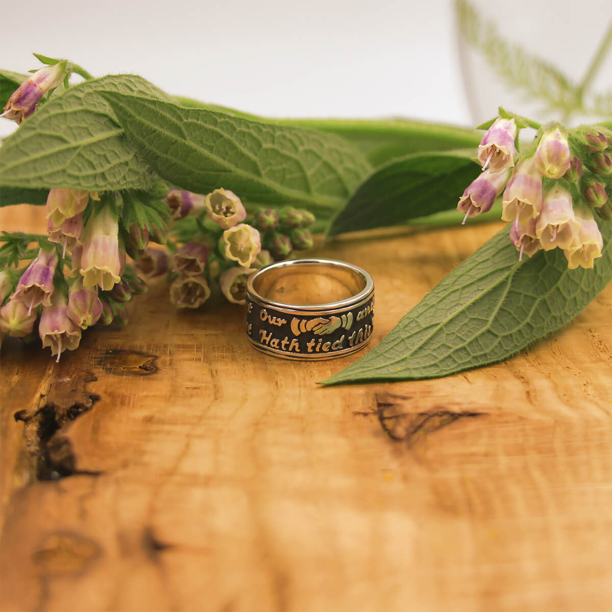 Sterling Silver Modern ‘Poesy’ Band