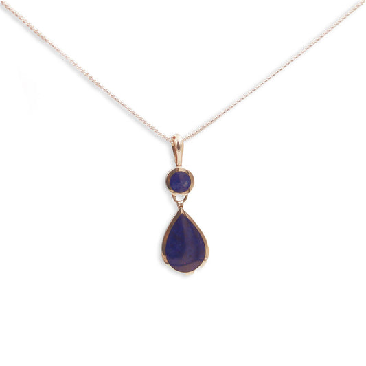 aCleoni Sterling Silver ‘Tiered Tear’ Lapis Necklace