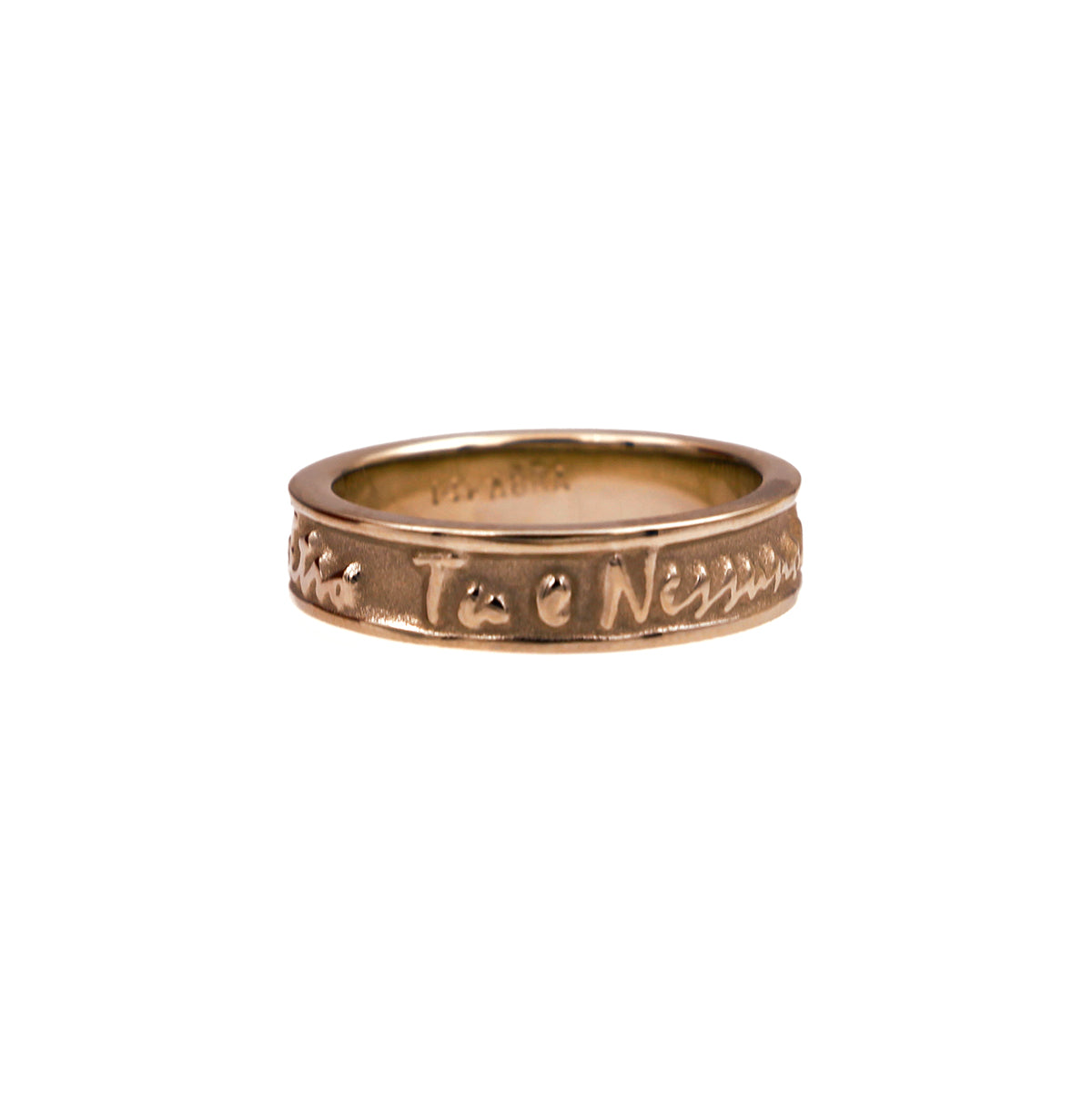 14K White Gold Italian Poesy Ring