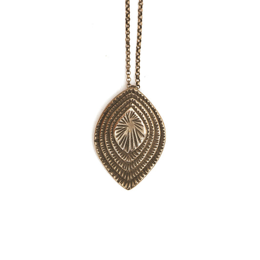 Susan Fauman Sterling Silver and 24K Gold Keum-Boo ‘Seed of Intention’ Necklace