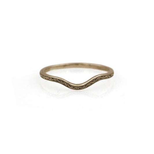 Hugo Kohl Sterling Silver Everlasting Curved Shadow Band