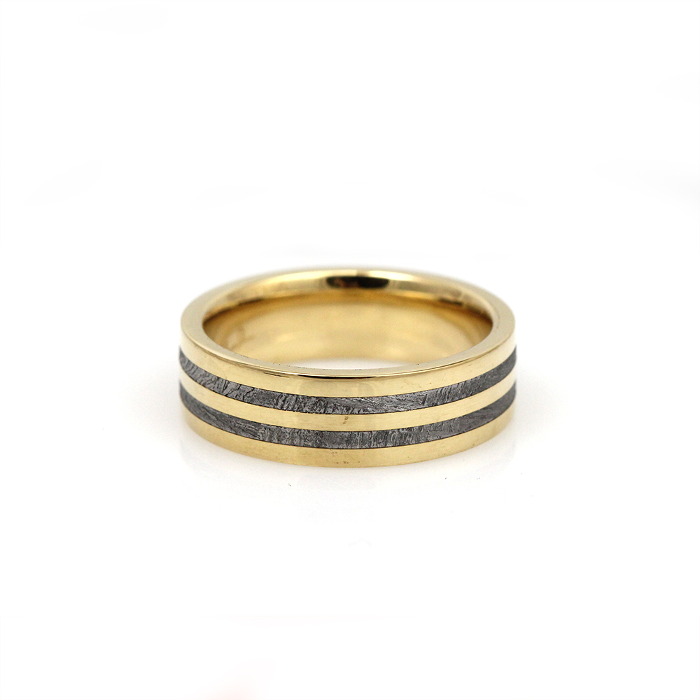 Chris Ploof 18K Yellow Gold and Meteorite Polaris Band