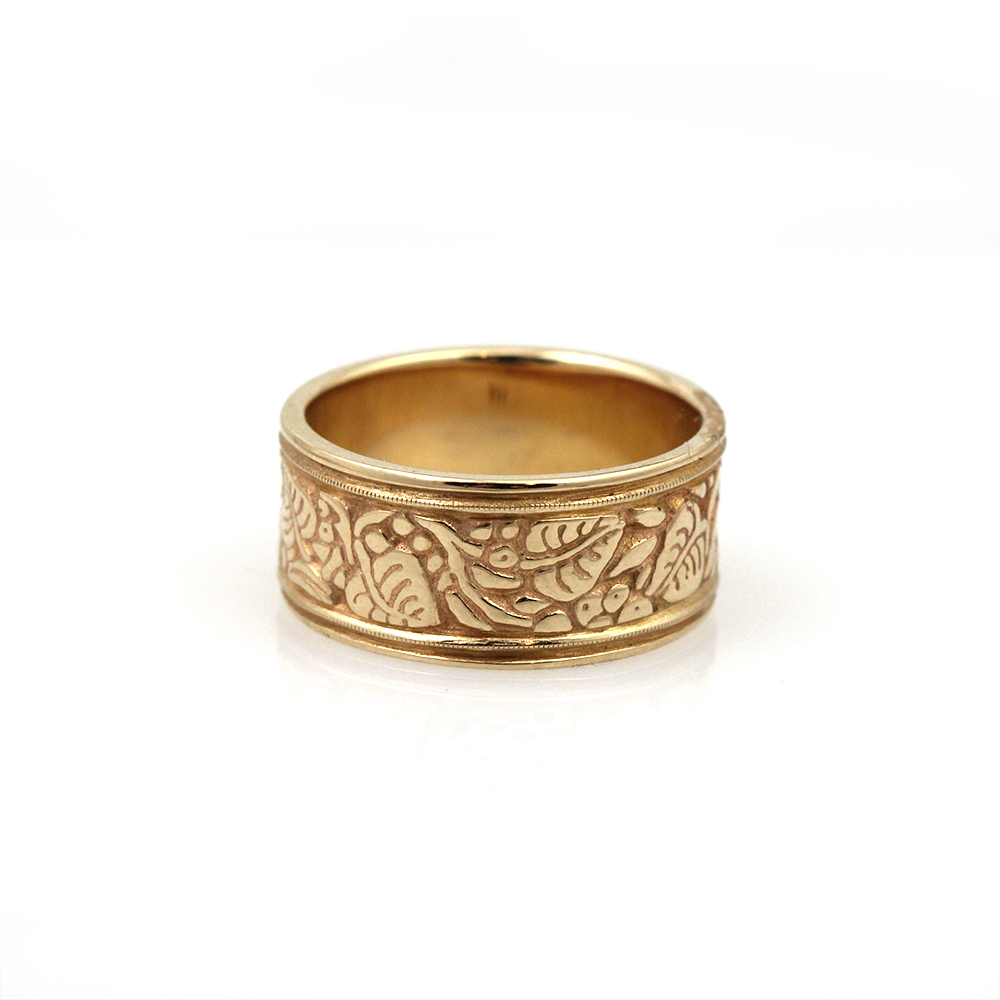 14K Yellow Gold "Vines" Celtic Knot Wedding Band