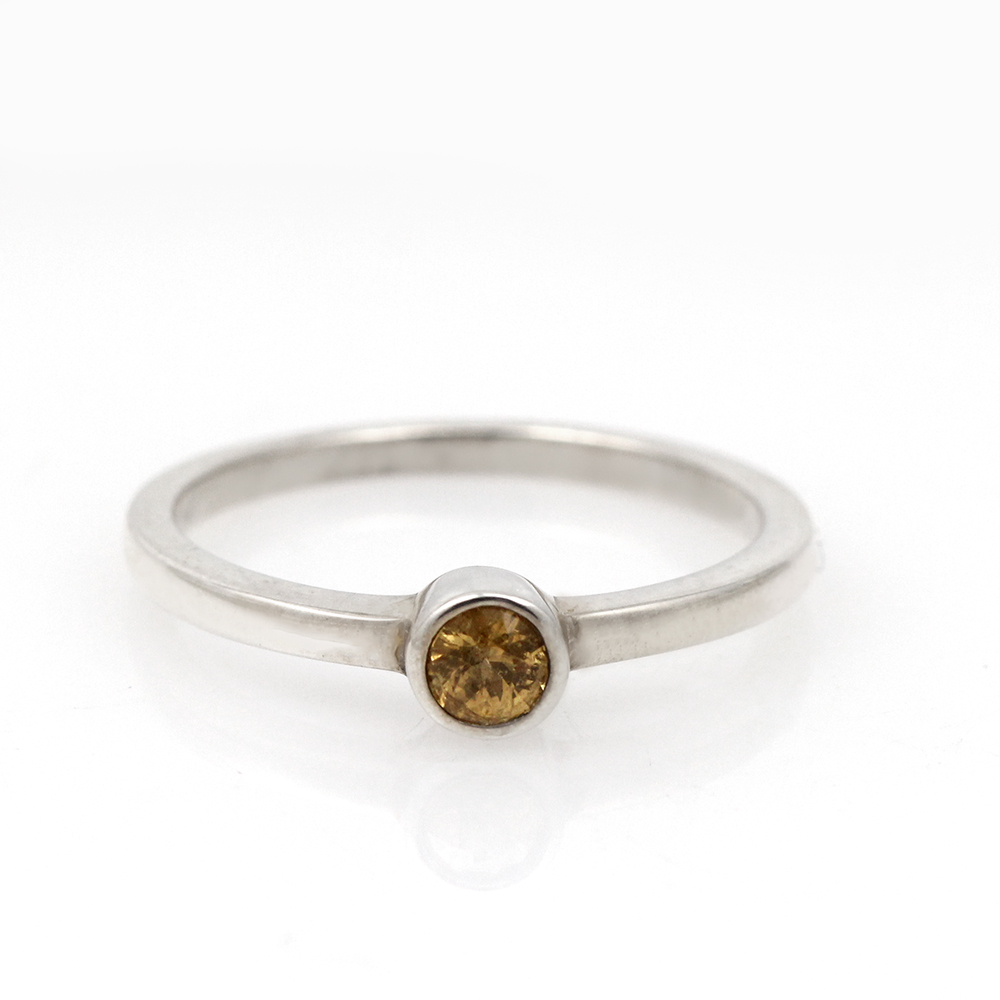 Sterling Silver Yellow Sapphire Ring