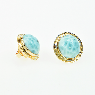 Baksa 14K Gold Larimar Earrings