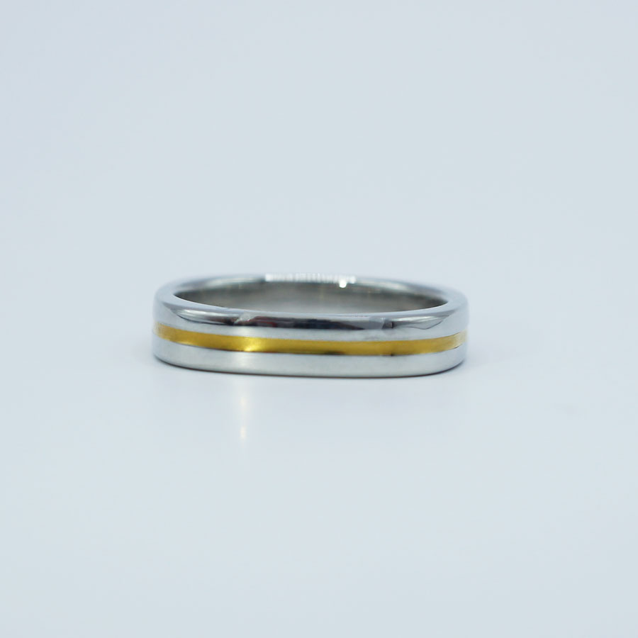 Platinum and 24K Gold Inlay Ring