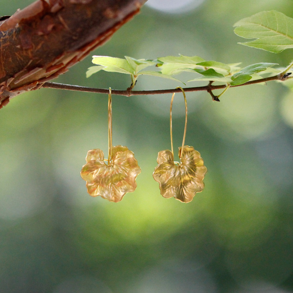 We Dream In Colour Brass Anna Earrings