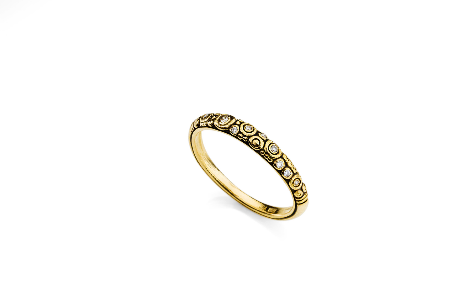 Alex Sepkus 18K Yellow Gold Diamond Circles Anniversary Band