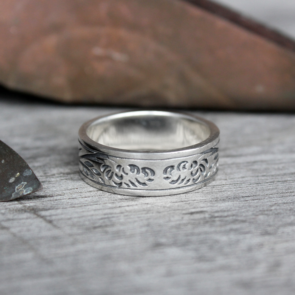 Sterling Silver Floral Ring