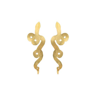 We Dream in Colour Brass Wee Serpents Earrings