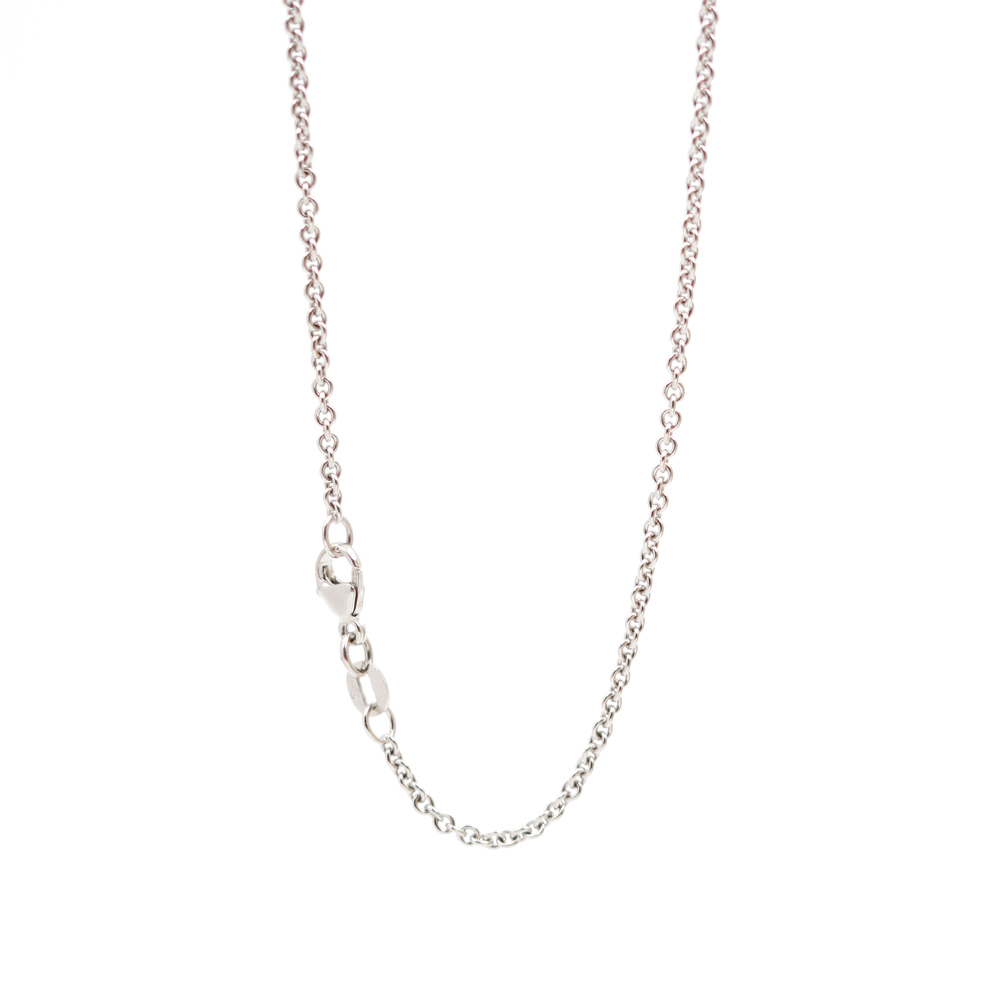 White Gold Round Cable Chain