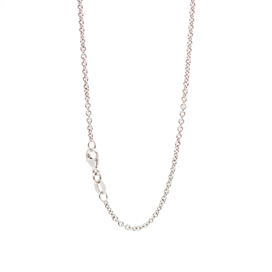 White Gold Round Cable Chain