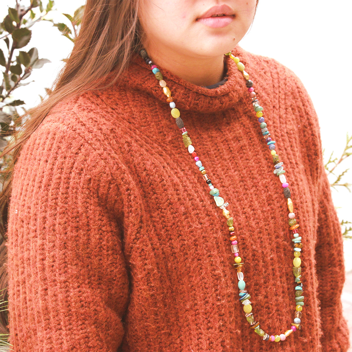 MOROKA 40” Confetti Gem Necklace