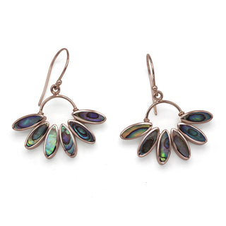 aCleoni Abalone Flower Hook Earrings