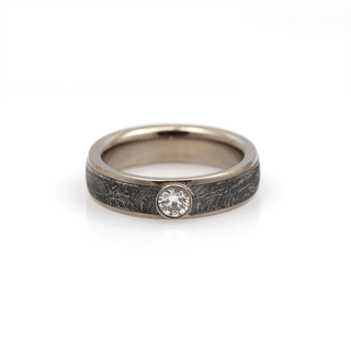Chris Ploof Palladium 500 Diamond and Meteorite Vega Ring