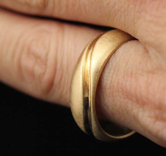 14K Yellow Gold Abstract "Waves" Ring