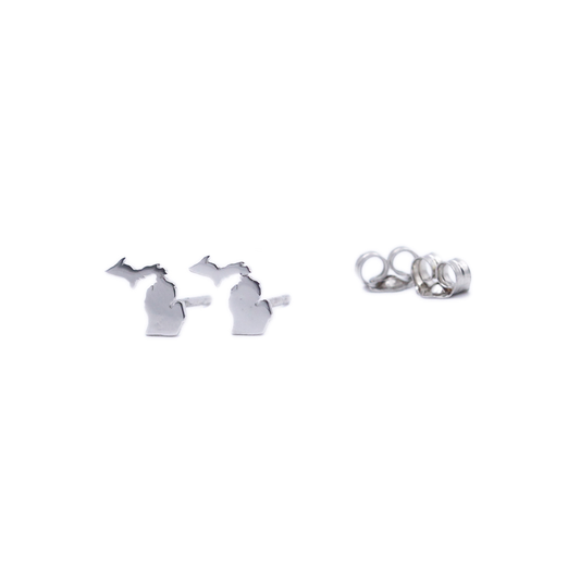 Sterling Silver Michigan Studs