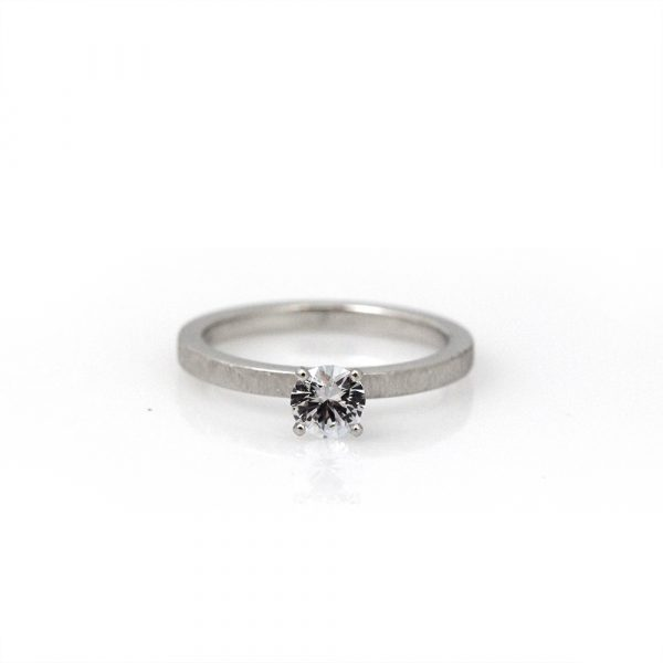 Platinum White Sapphire Ring