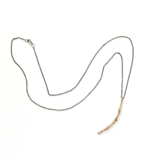 Pippa Jayne Designs 14K Gold + Sterling Silver Twig Necklace