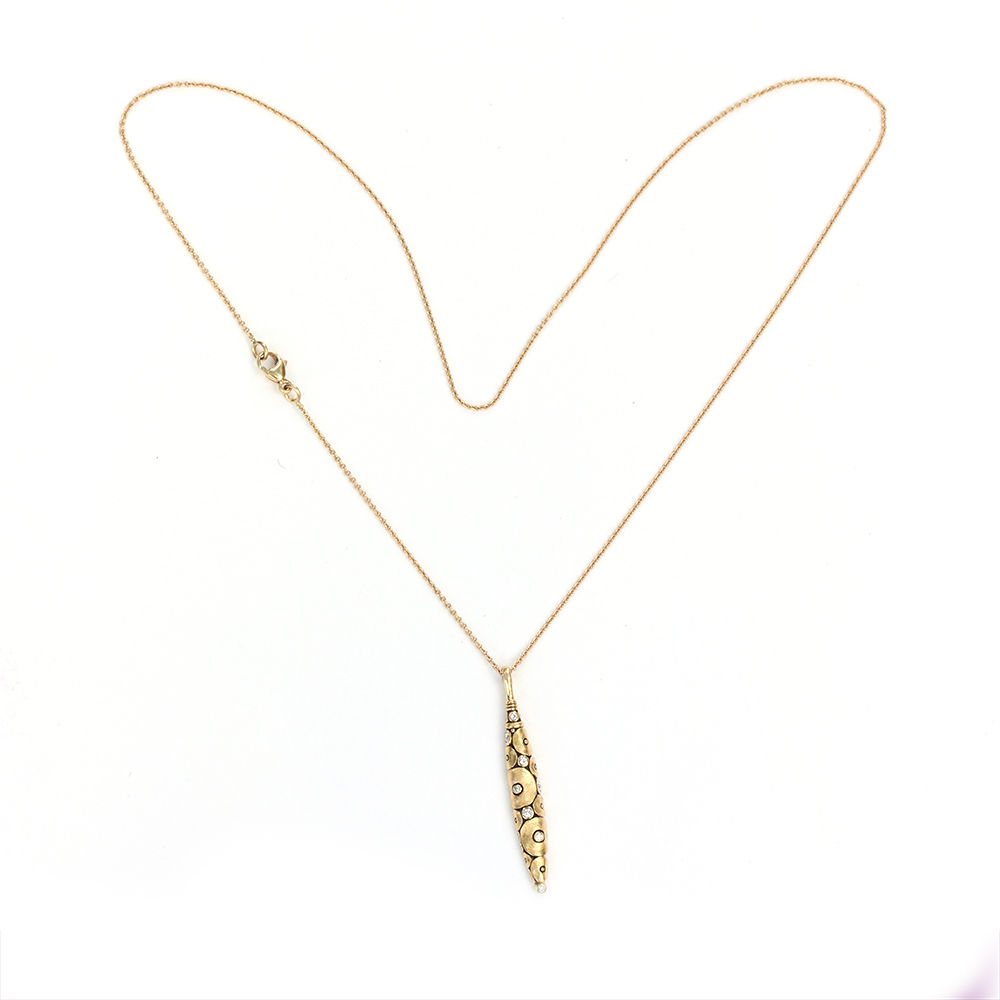 Alex Sepkus 18K Yellow Gold & Diamond 'Shark' Pendant