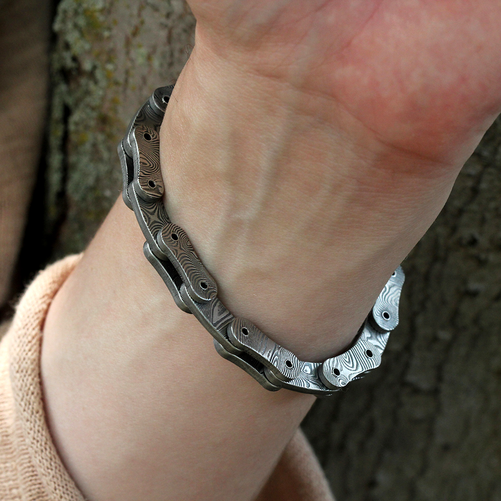 Chris Ploof Damascus 'Links' Bracelet