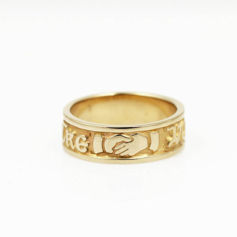 14K Yellow Gold French Poesy Ring