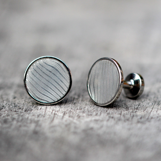 Lashbrook Designs Damascus Steel & Titanium Cufflinks