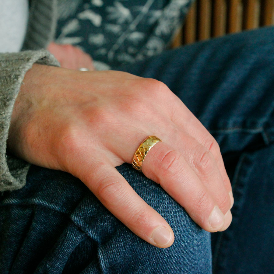 14K Yellow Gold Braided Ring