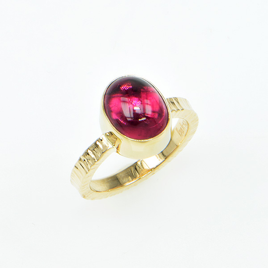 Baksa 14K Yellow Gold Rubellite Tourmaline Ring