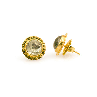 Baksa 14K Yellow Gold and Aquamarine Studs