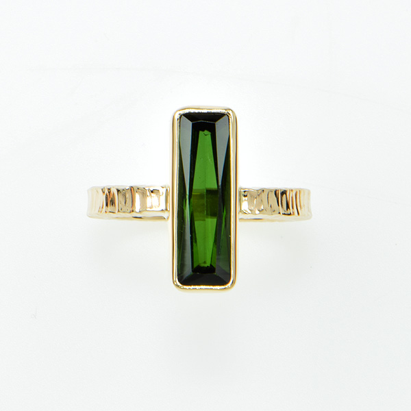 Baksa 14K Yellow Gold Green Tourmaline Ring