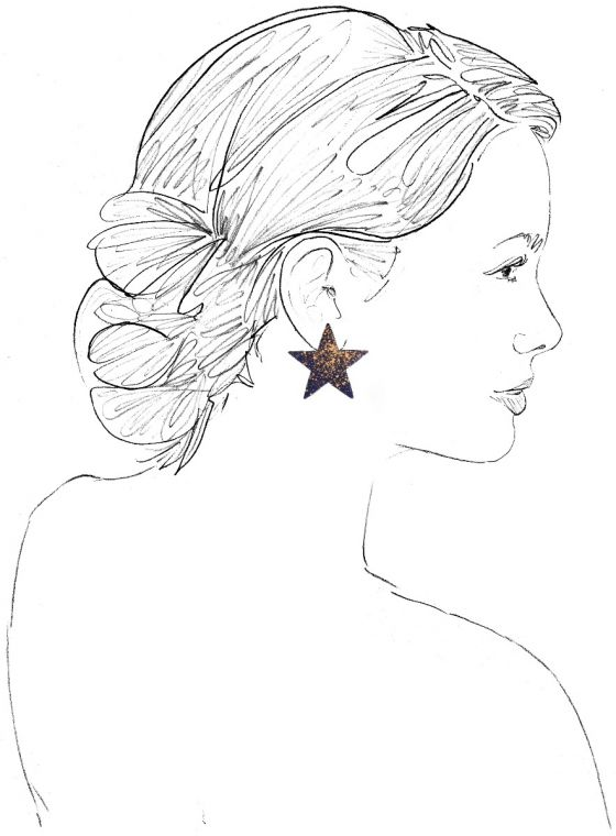 We Dream in Colour Hand Painted North Star Studs