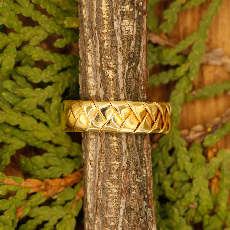 14K Yellow Gold Braided Ring