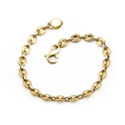 14K Yellow Gold Anchor Link Bracelet