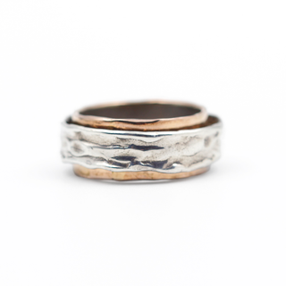 Sterling Silver and Rose Gold Plated Ring
