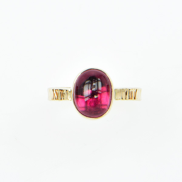 Baksa 14K Yellow Gold Rubellite Tourmaline Ring