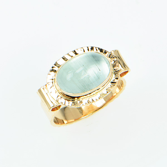 Baksa Cats Eye Aquamarine Ring